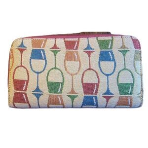 Wine Glass Themed Wallet Womens Gift Wallet Wine Club Zip Around Chris's Stuff